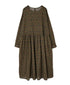 NSL26593 60s COTTON CAMBRIC FLOWER PRINT CREW NECK PULLOVER DRESS