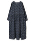 NSL26593 60s COTTON CAMBRIC FLOWER PRINT CREW NECK PULLOVER DRESS