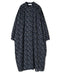 NSL26594 60s COTTON CAMBRIC FLOWER PRINT BNADED COLLAR GATHER SHIRT DRESS