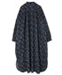 NSL26594 60s COTTON CAMBRIC FLOWER PRINT BNADED COLLAR GATHER SHIRT DRESS