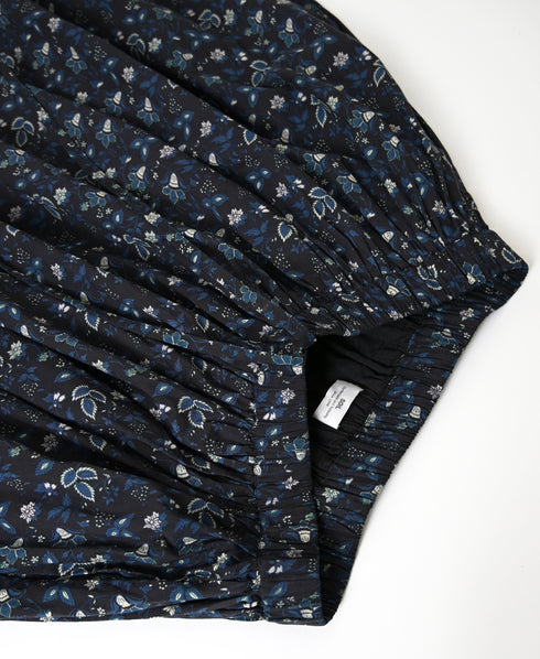 NSL26595 60s COTTON CAMBRIC FLOWER PRINT GATHERED SKIRT