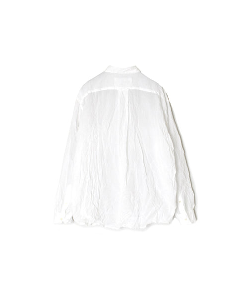 NVL1861CVW 80s ORGANIC VOILE PLAIN (WRINKLE) REGULAR COLLAR L/SL OVERSIZED SHIRT