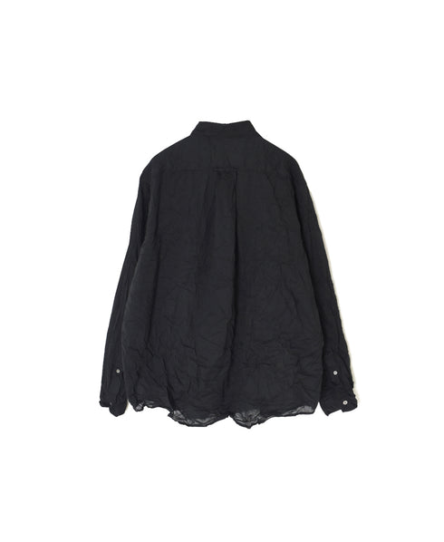 NVL1861CVW 80s ORGANIC VOILE PLAIN (WRINKLE) REGULAR COLLAR L/SL OVERSIZED SHIRT