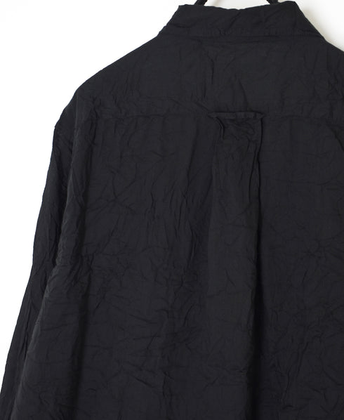 NVL1861CVW 80s ORGANIC VOILE PLAIN (WRINKLE) REGULAR COLLAR L/SL OVERSIZED SHIRT