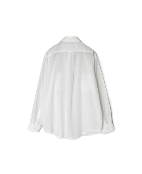 NVL1861CV 80s ORGANIC VOILE PLAIN REGULAR COLLAR L/SL OVERSIZED SHIRT