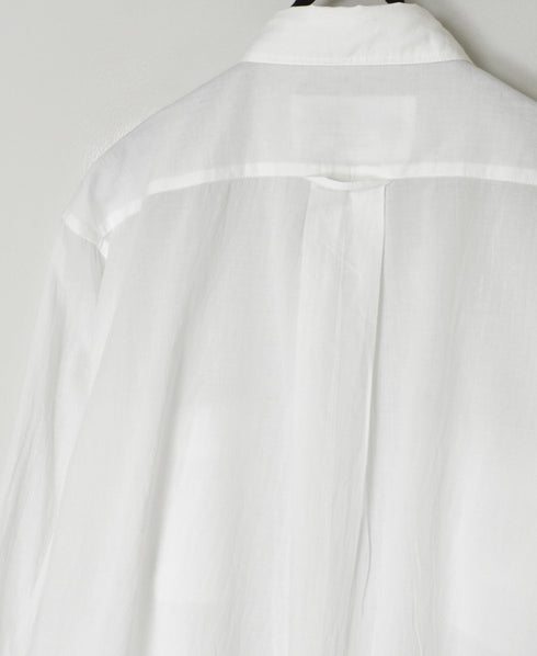 NVL1861CV 80s ORGANIC VOILE PLAIN REGULAR COLLAR L/SL OVERSIZED SHIRT