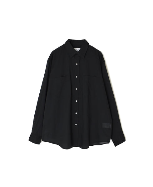 NVL1861CV 80s ORGANIC VOILE PLAIN REGULAR COLLAR L/SL OVERSIZED SHIRT