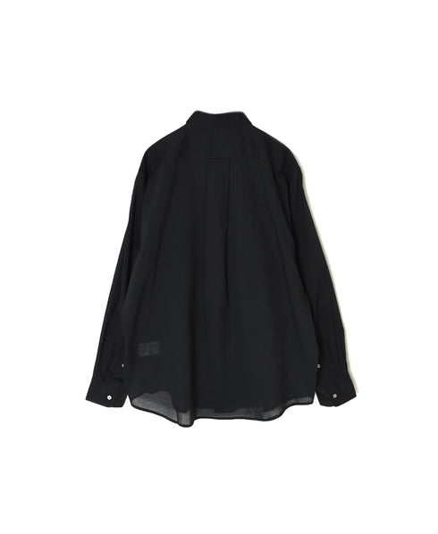 NVL1861CV 80s ORGANIC VOILE PLAIN REGULAR COLLAR L/SL OVERSIZED SHIRT