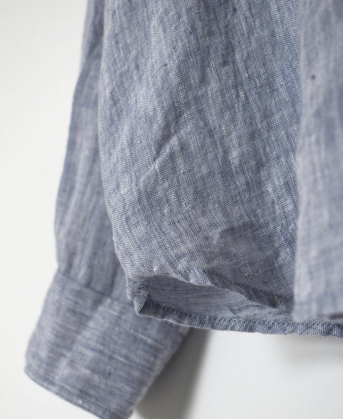 NVL1861LW 60s LINEN CHAMBRAY REGULAR COLLAR L/SL OVERSIZED SHIRT
