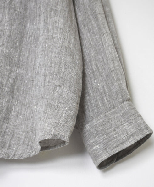 NVL1861LW 60s LINEN CHAMBRAY REGULAR COLLAR L/SL OVERSIZED SHIRT