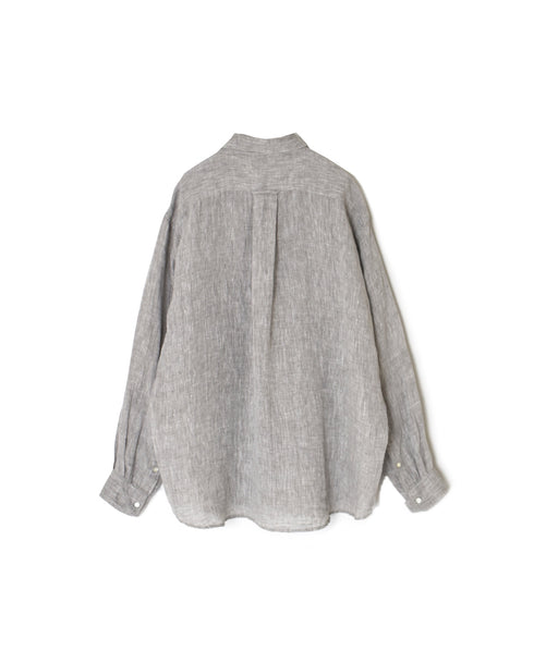 NVL1861LW 60s LINEN CHAMBRAY REGULAR COLLAR L/SL OVERSIZED SHIRT