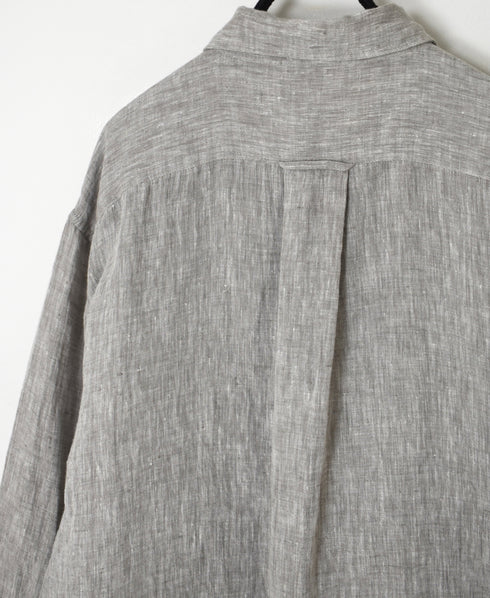 NVL1861LW 60s LINEN CHAMBRAY REGULAR COLLAR L/SL OVERSIZED SHIRT