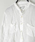 NVL1951CVW 80s ORGANIC VOILE PLAIN (WRINKLE) BANDED COLLAR L/SL OVERDIZED SHIRT