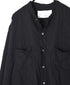 NVL1951CVW 80s ORGANIC VOILE PLAIN (WRINKLE) BANDED COLLAR L/SL OVERDIZED SHIRT