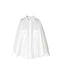 NVL1951CV 80s ORGANIC VOILE PLAIN BANDED COLLAR L/SL OVERSIZED SHIRT