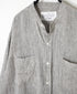 NVL1951LW 60s LINEN CHAMBRAY BANDED COLLAR L/SL OVERSIZED SHIRT