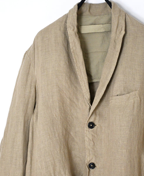 NVL2301LD 50s LINEN PLAIN (OVERDYE) SIDE VENTS TAILORED JACKET