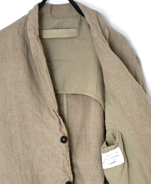 NVL2301LD 50s LINEN PLAIN (OVERDYE) SIDE VENTS TAILORED JACKET