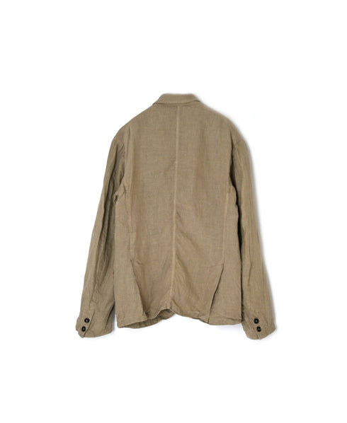 NVL2301LD 50s LINEN PLAIN (OVERDYE) SIDE VENTS TAILORED JACKET