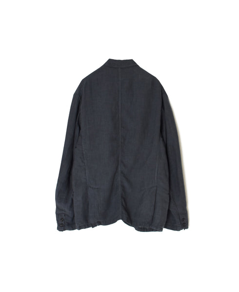 NVL2301LD 50s LINEN PLAIN (OVERDYE) SIDE VENTS TAILORED JACKET