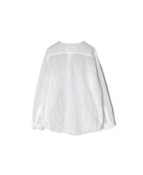 NVL2311CVW 80s ORGANIC VOILE PLAIN (WRINKLE) CREW-NECK L/SL OVERSIZED SHIRT