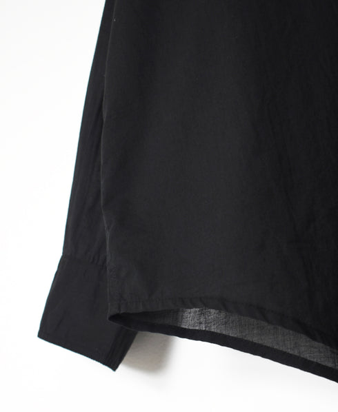 NVL2311CV 80s ORGANIC VOILE PLAIN CREW-NECK L/SL OVERSIZED SHIRTS