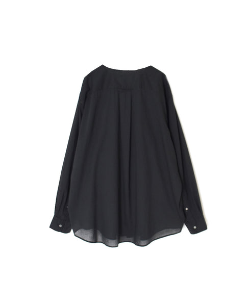 NVL2311CV 80s ORGANIC VOILE PLAIN CREW-NECK L/SL OVERSIZED SHIRTS