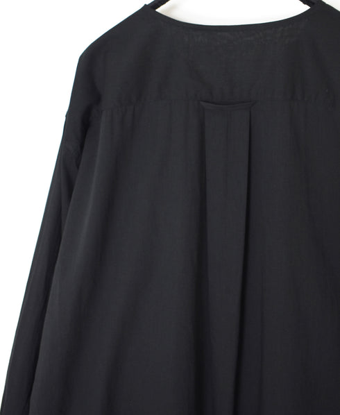 NVL2311CV 80s ORGANIC VOILE PLAIN CREW-NECK L/SL OVERSIZED SHIRTS