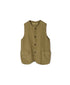 NVL2401LD 50s LINEN PLAIN (OVERDYE) NO COLLAR VEST