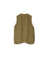 NVL2401LD 50s LINEN PLAIN (OVERDYE) NO COLLAR VEST