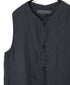 NVL2401LD 50s LINEN PLAIN (OVERDYE) NO COLLAR VEST