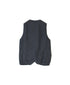 NVL2401LD 50s LINEN PLAIN (OVERDYE) NO COLLAR VEST