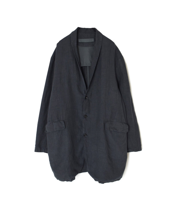 NVL2601LD 50s LINEN PLAIN (OVERDYE) TAILORED LONG JACKET