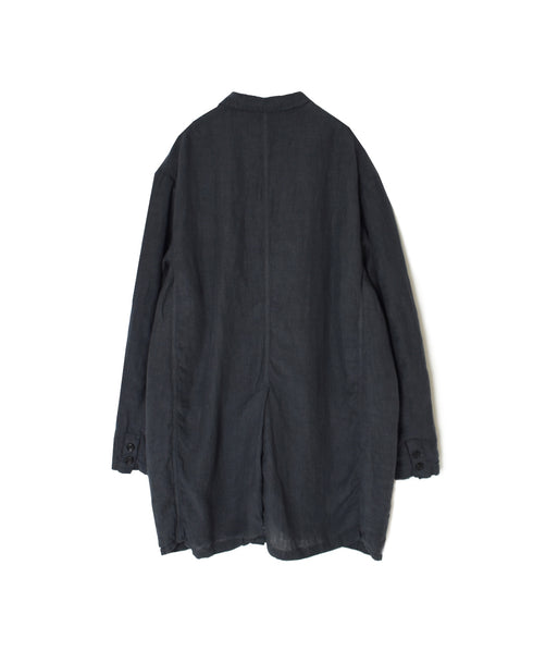 NVL2601LD 50s LINEN PLAIN (OVERDYE) TAILORED LONG JACKET