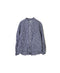NVL2681SCW POPLIN STRIPE & CHECK WRINKLE BANDED COLLAR L/SL OVERSIZED SHIRTS
