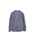 NVL2681SCW POPLIN STRIPE & CHECK WRINKLE BANDED COLLAR L/SL OVERSIZED SHIRTS