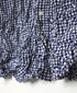 NVL2681SCW POPLIN STRIPE & CHECK WRINKLE BANDED COLLAR L/SL OVERSIZED SHIRTS