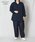 IMDSH2611H HANDWOVEN COTTON HAKEME OPEN COLLAR L/SL SHIRTS