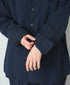IMDSH2611H HANDWOVEN COTTON HAKEME OPEN COLLAR L/SL SHIRTS