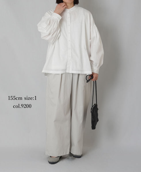 GNMDS2502CLW COTTON/LINEN DYED WEATHER 2TUCK WIDE EASY PANTS