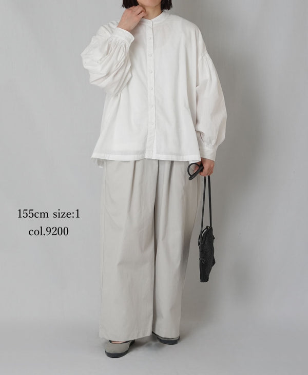GNMDS2502CLW COTTON/LINEN DYED WEATHER 2TUCK WIDE EASY PANTS