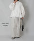 GNMDS2502CLW COTTON/LINEN DYED WEATHER 2TUCK WIDE EASY PANTS