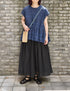 NMDS26245 80s ORGANIC COTTON VOILE MINI PINTUCK FLARED SKIRT