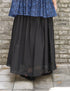 NMDS26245 80s ORGANIC COTTON VOILE MINI PINTUCK FLARED SKIRT
