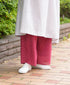 NMDS26255 80s VOILE SMALL GENTIANA BLOCK PRINT EASY PANTS