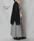 CNMDS2501 12GG LINEN PLAIN V-NECK CARDIGAN WITH SLIT