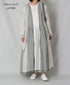 CNMDS2501 12GG LINEN PLAIN V-NECK CARDIGAN WITH SLIT