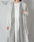 CNMDS2501 12GG LINEN PLAIN V-NECK CARDIGAN WITH SLIT
