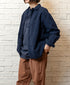 INHT2512CLD COTTON LINEN PLAIN OVERDYE ONE-UP COLLAR SHIRT