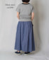 INAM2624CB DOBIE CHAMBRAY WASH PLEATED EASY SKIRT WITH LINING